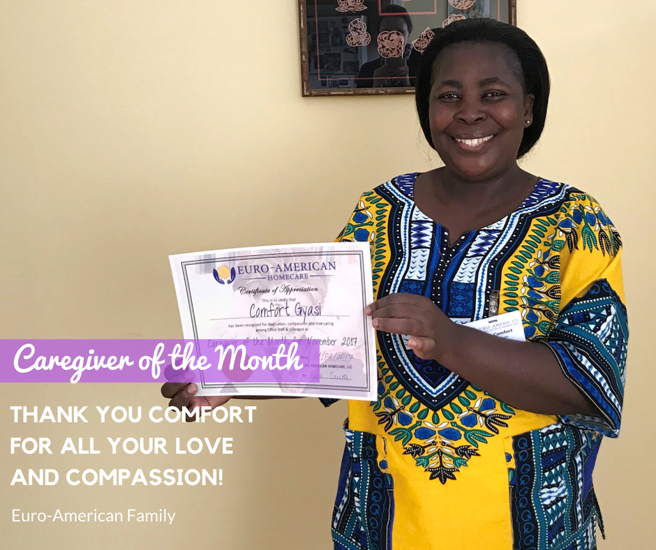 Caregiver Of The Month: Comfort | Euro-American Connections & Homecare