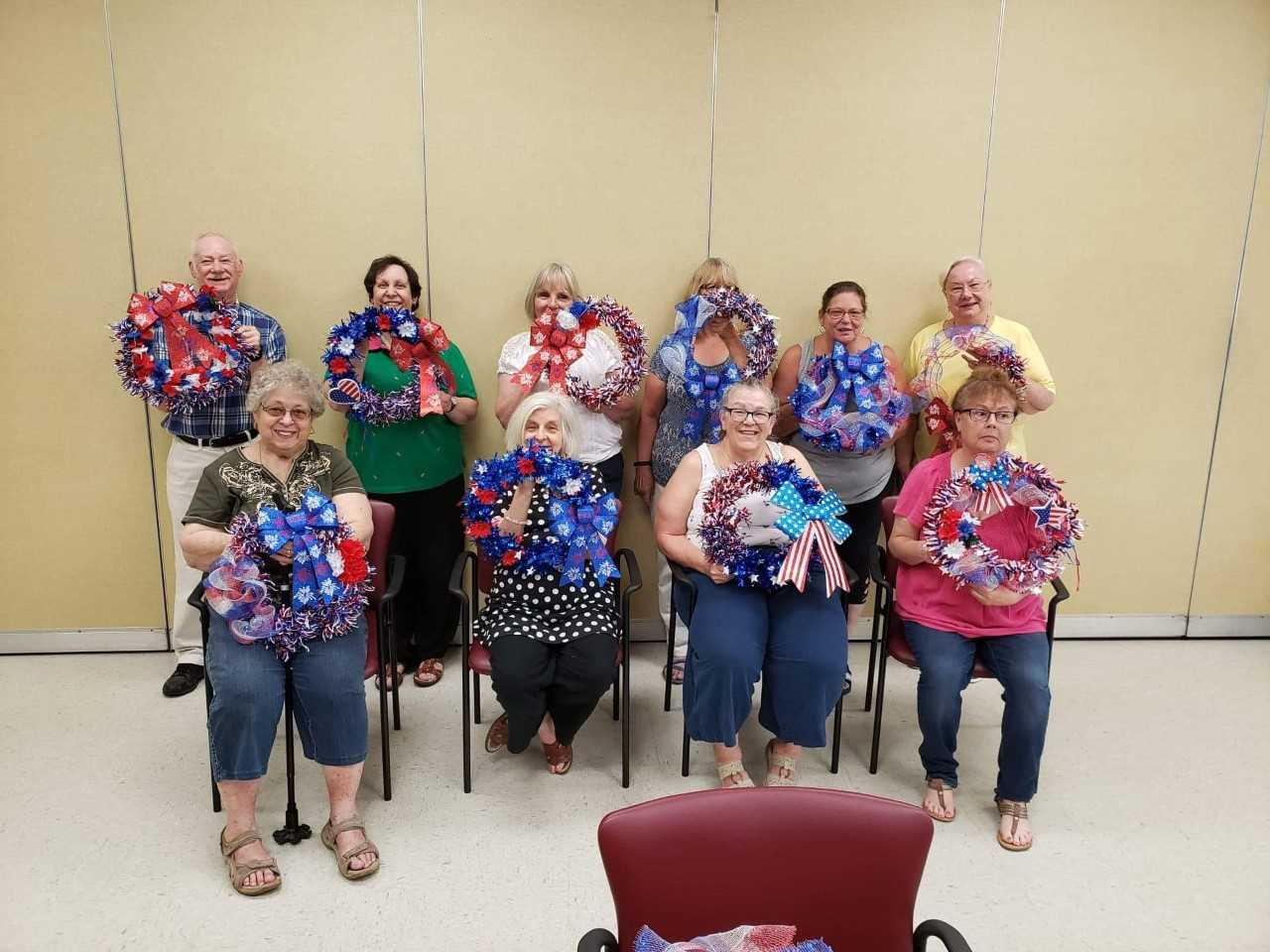 Craft class – July 4th wreaths | Euro-American Connections & Homecare
