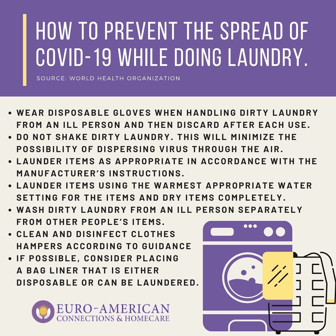 COVID-19 Special: How To Prevent COVID19 From Spreading By Doing Your Laundry | Euro-American Homecare
