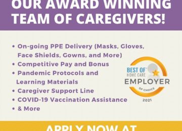 Become a part of our award-winning team of caregivers!